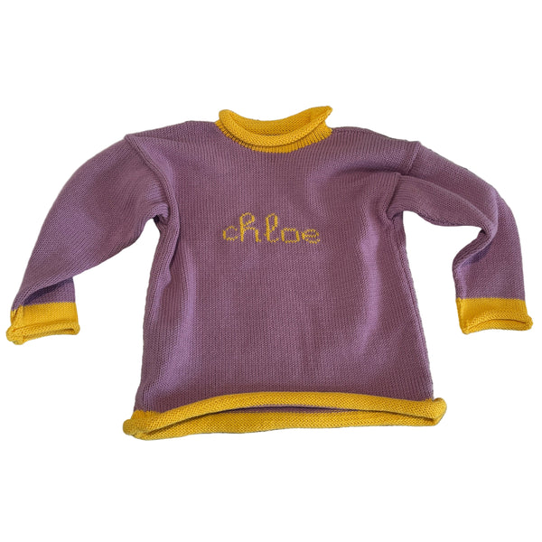 Hand Knit Scribble Script Sweater