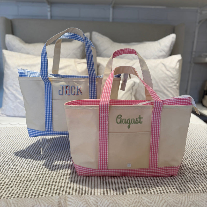 Gingham Coated Tote