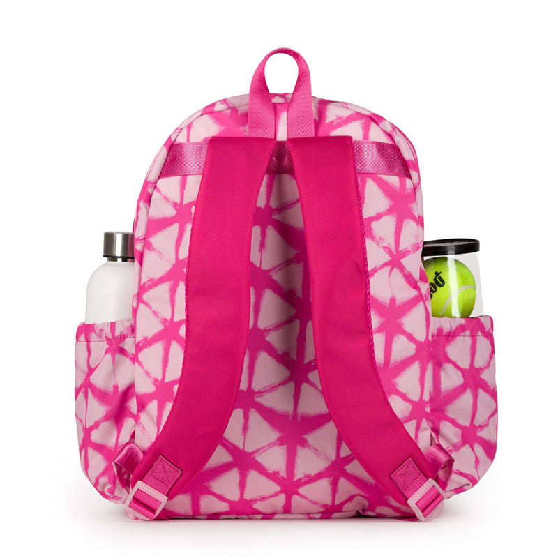 Children's Junior Love Tennis Backpack - Bubblegum Pink Shibori Tie Dye