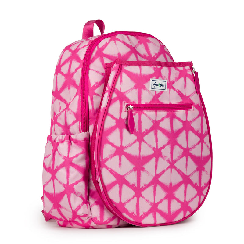 Children's Junior Love Tennis Backpack - Bubblegum Pink Shibori Tie Dye