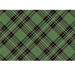 Hester & Cook Green Plaid Paper Placemats