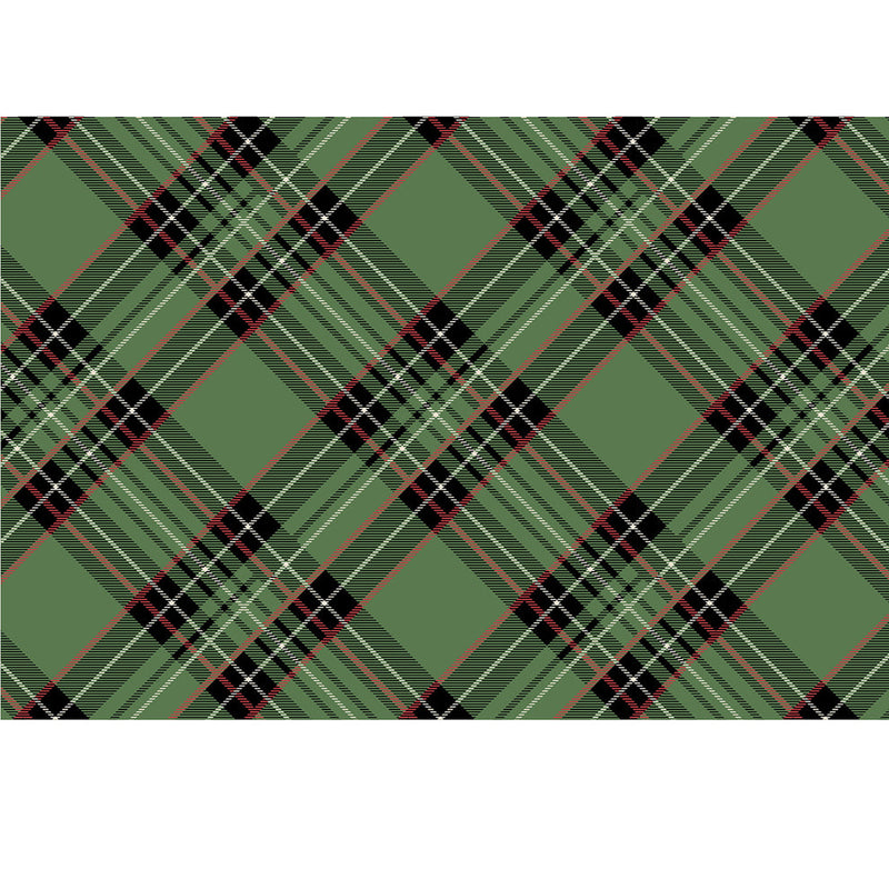 Hester & Cook Green Plaid Paper Placemats