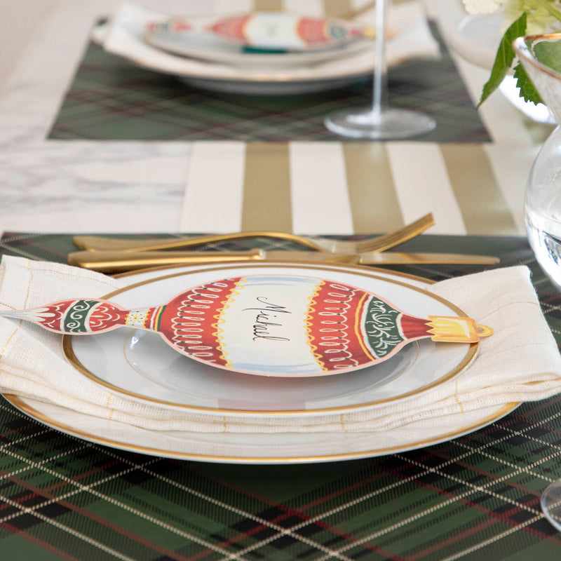 Hester & Cook Green Plaid Paper Placemats