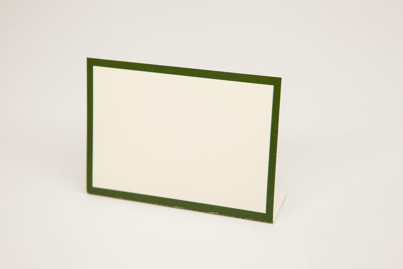 Dark Green Frame Place Cards