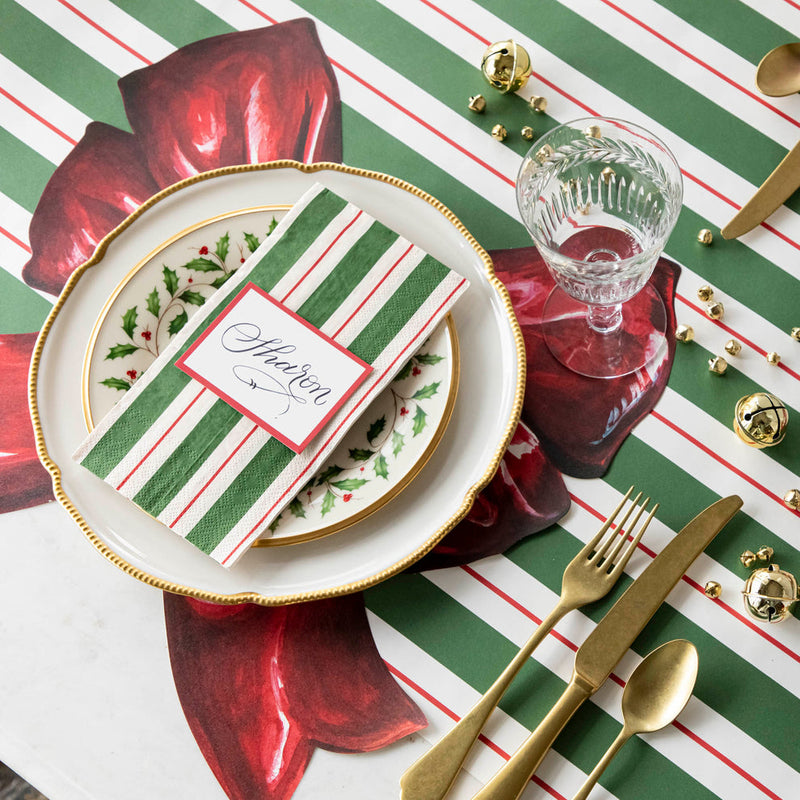 Hester & Cook Red Bow Paper Placemats