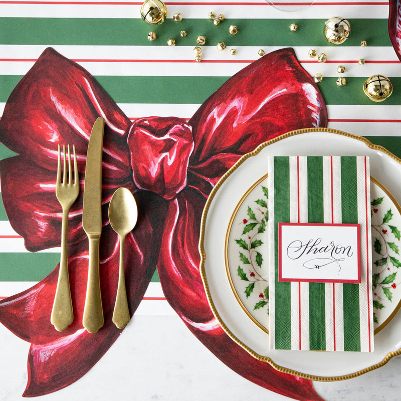 Hester & Cook Red Bow Paper Placemats