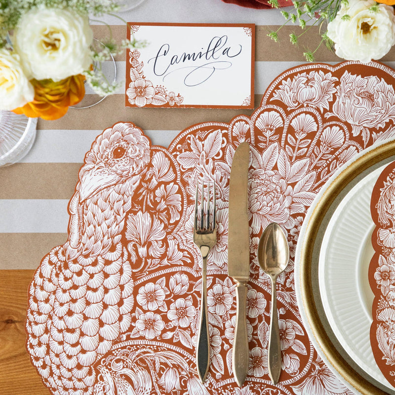 Hester & Cook Harvest Turkey Paper Placemats