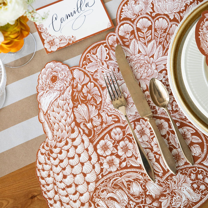 Hester & Cook Harvest Turkey Paper Placemats