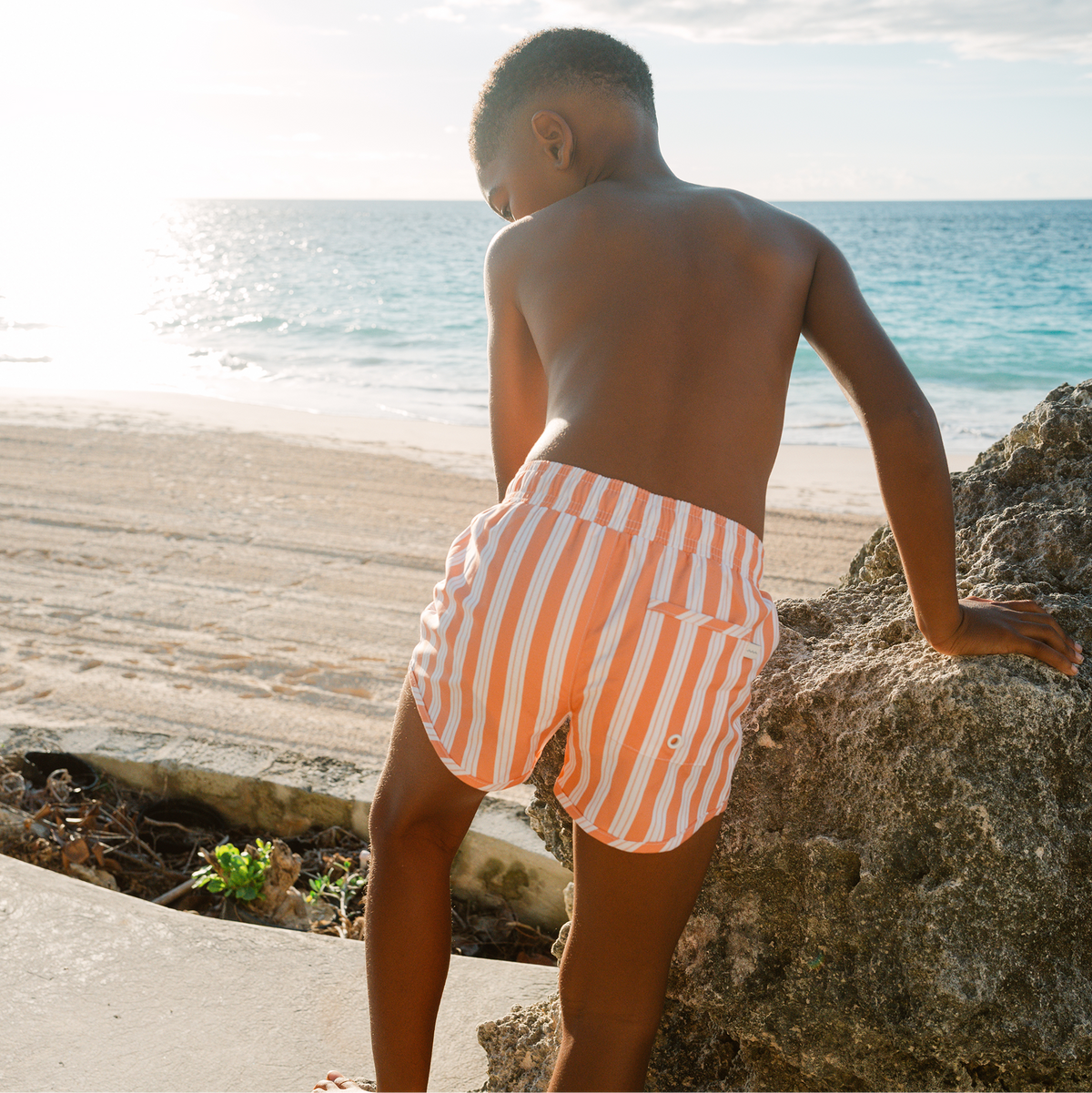 Swizzle Stripe Boardie Swim Trunks – The Monogrammed Home
