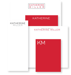 Katherine Red Luxe Set of Notepads
