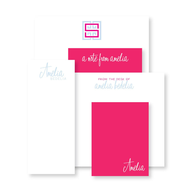 Amelia Pink Luxe Set of Notepads