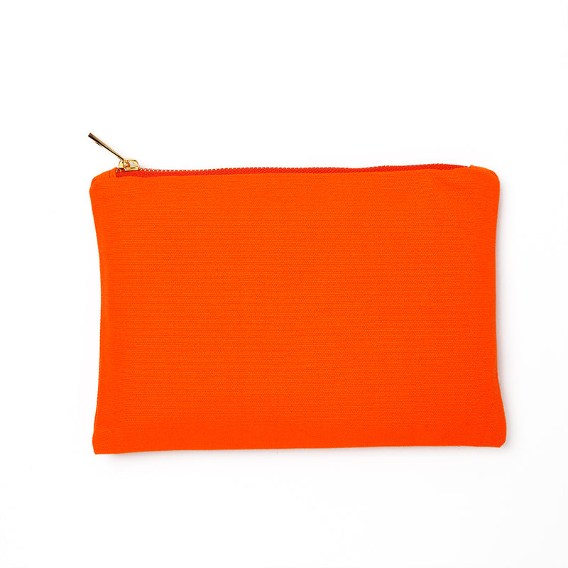 Canvas Flat Zip - Orange