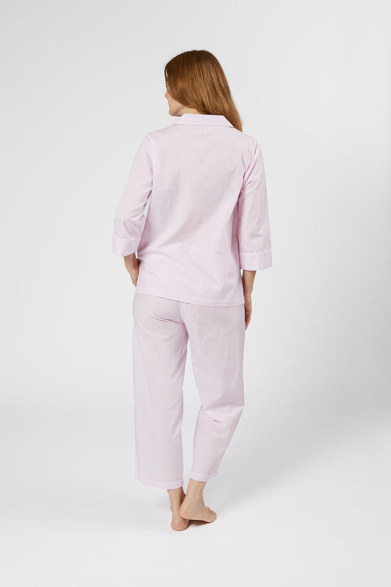 Classic Pinstripe Pajama Set - Pink
