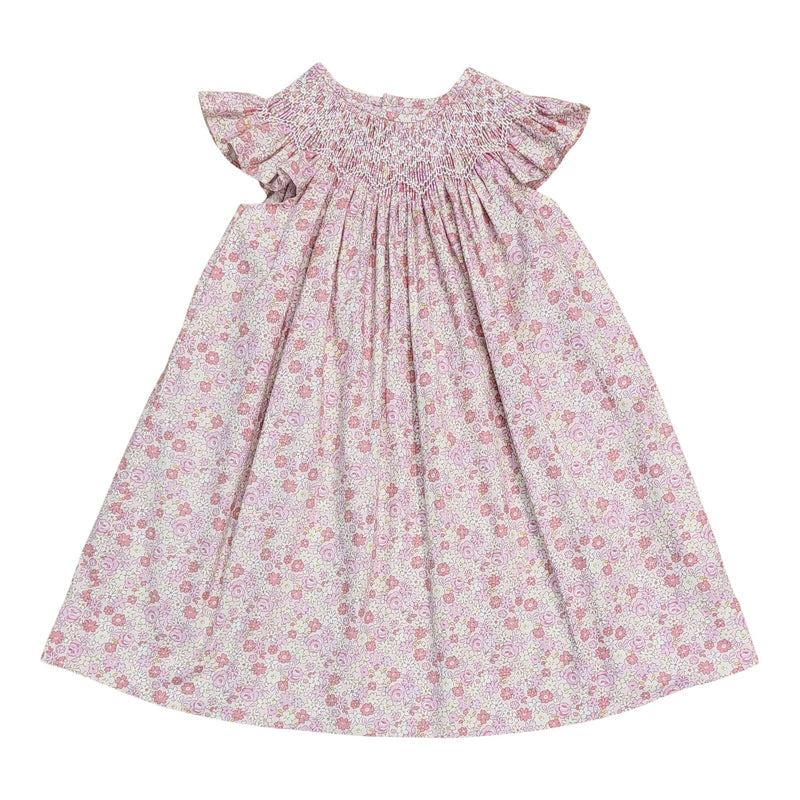 Brooklyn Pink Floral Print Smocked Dress