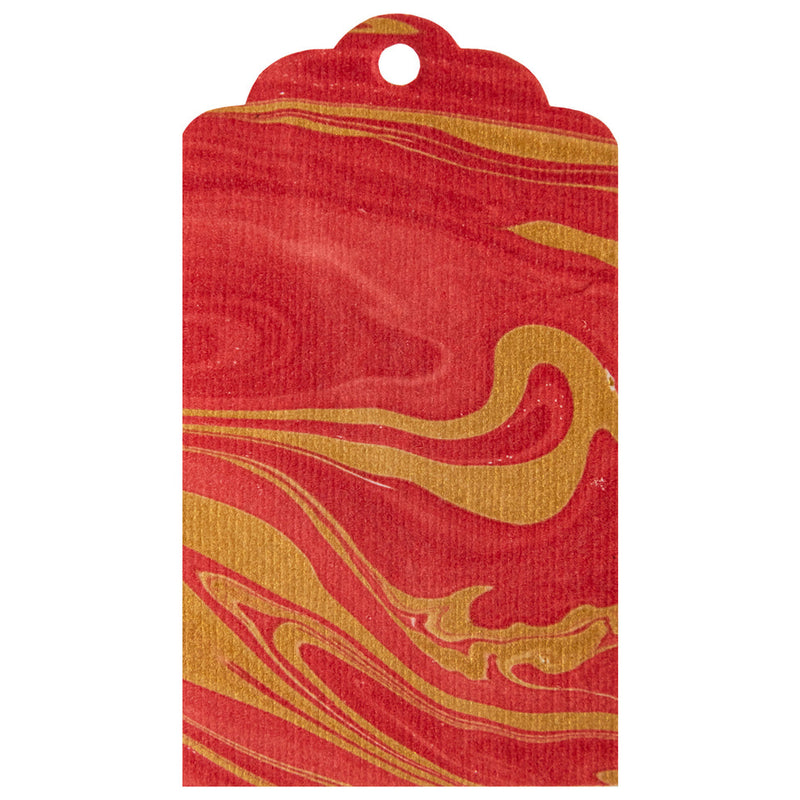 Hester & Cook Red & Gold Marbled Gift Tags + Place Cards