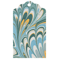 Hester & Cook Blue & Gold Peacock Marbled Gift Tags + Place Cards