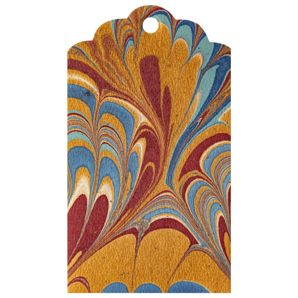 Hester & Cook Red & Blue Peacock Marbled Gift Tags + Place Cards
