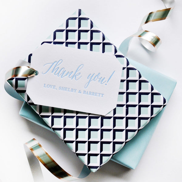 Thank You Letterpress Gift Tags