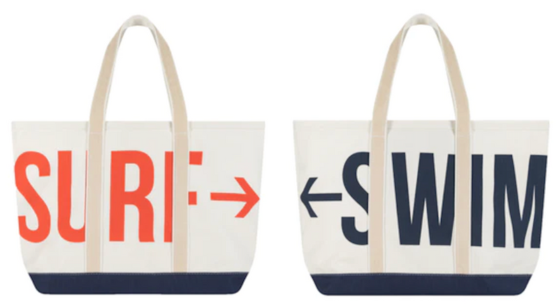 Surf Swim Boat Tote Bag