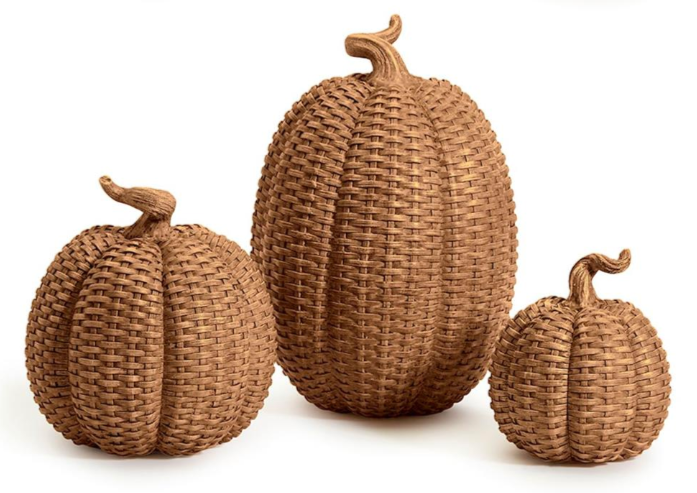 Two's Company Basketweave Pumpkins