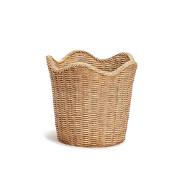Scalloped Edge Basketweave Cachepot