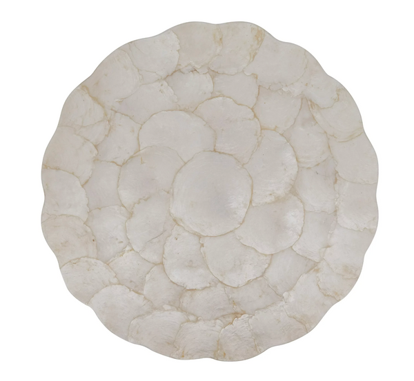 Scalloped Capiz Shell Placemat - Ivory