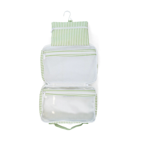 Sage Pimlico Stripe Hanging Toiletry Bag
