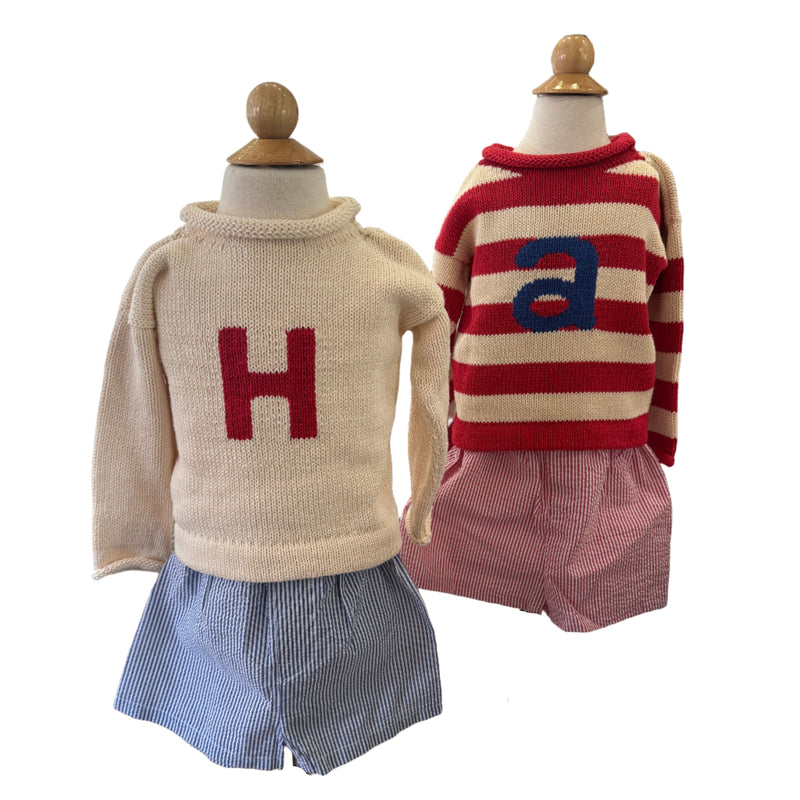 Solid Letter Sweater
