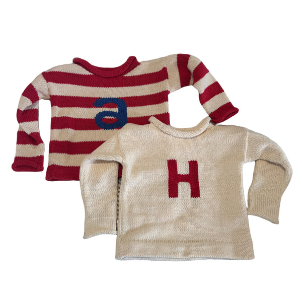 Solid Letter Sweater