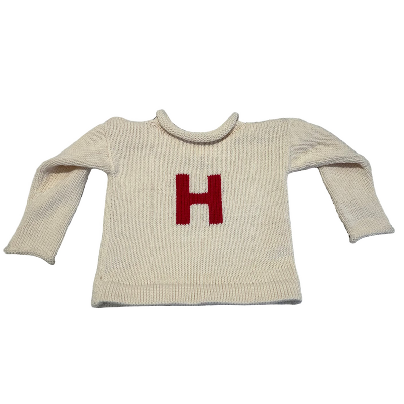 Solid Letter Sweater