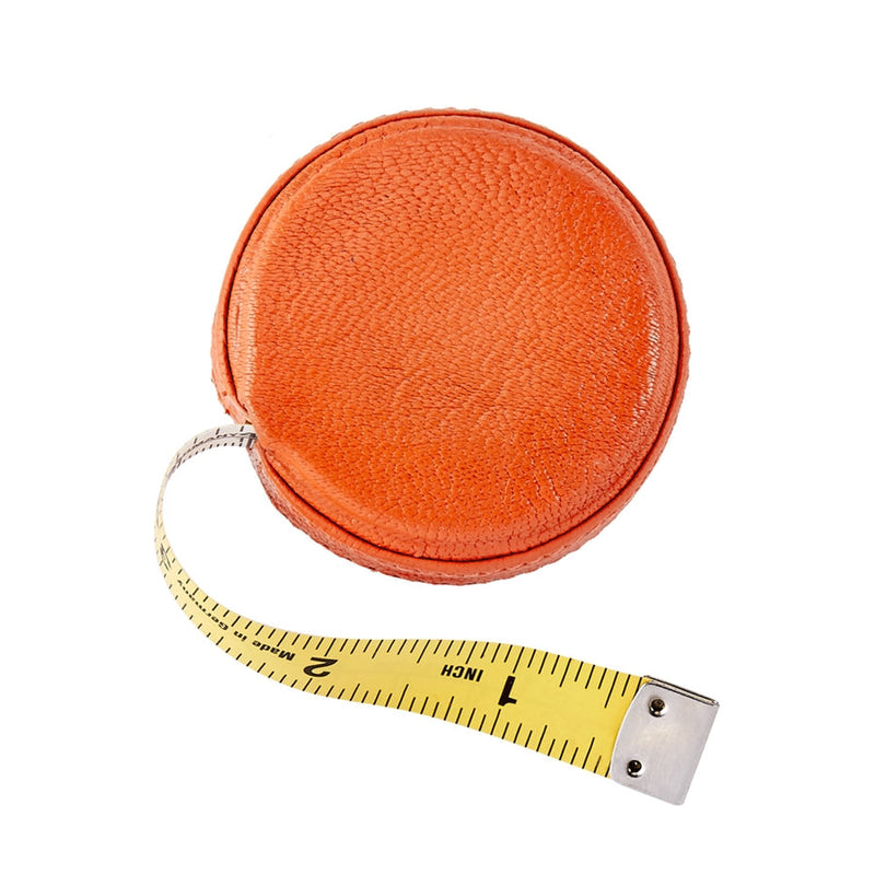 Leather Tape Measure - Orange