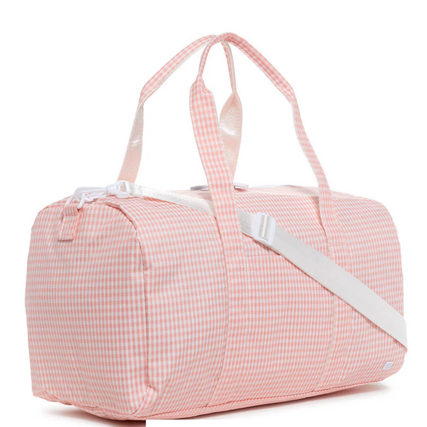Taffy Pink Gingham Weekender Duffel