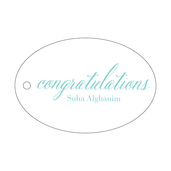 Congratulations Letterpress Gift Tags