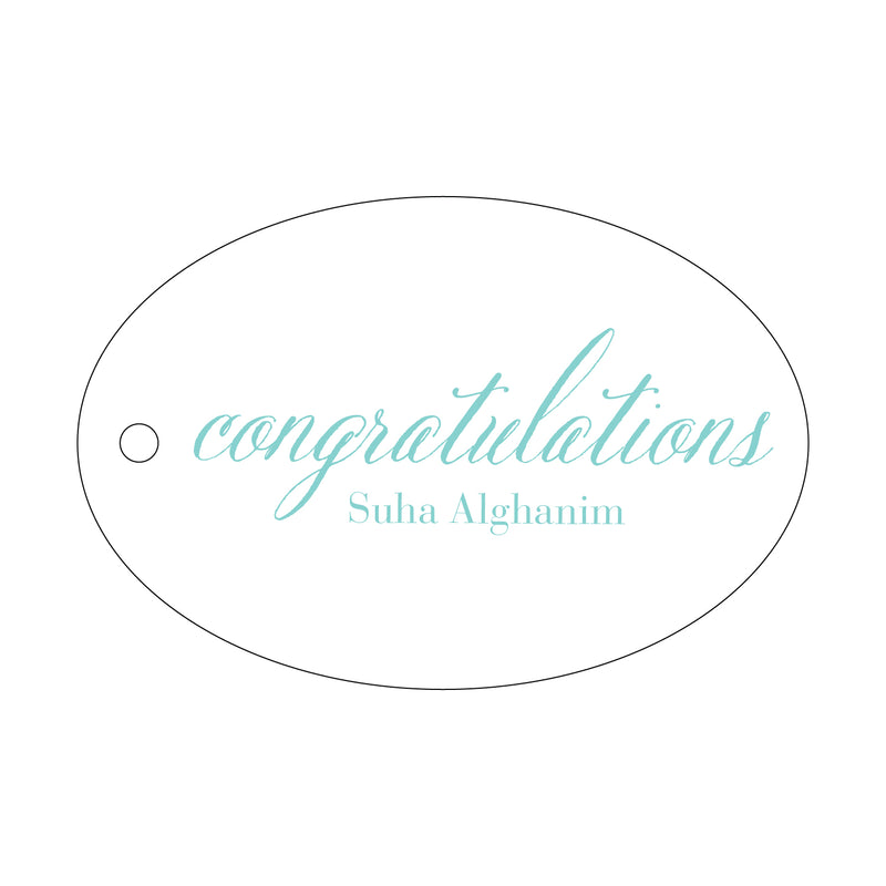 Congratulations Letterpress Gift Tags