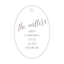 Last Name + Family Members Letterpress Gift Tags