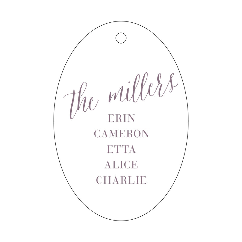 Last Name + Family Members Letterpress Gift Tags