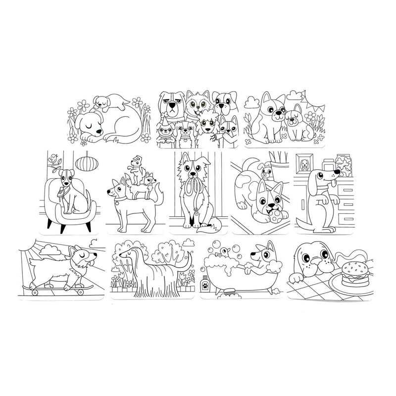 Ooly Undercover Art Hidden Patterns Coloring Activity - Dog Days