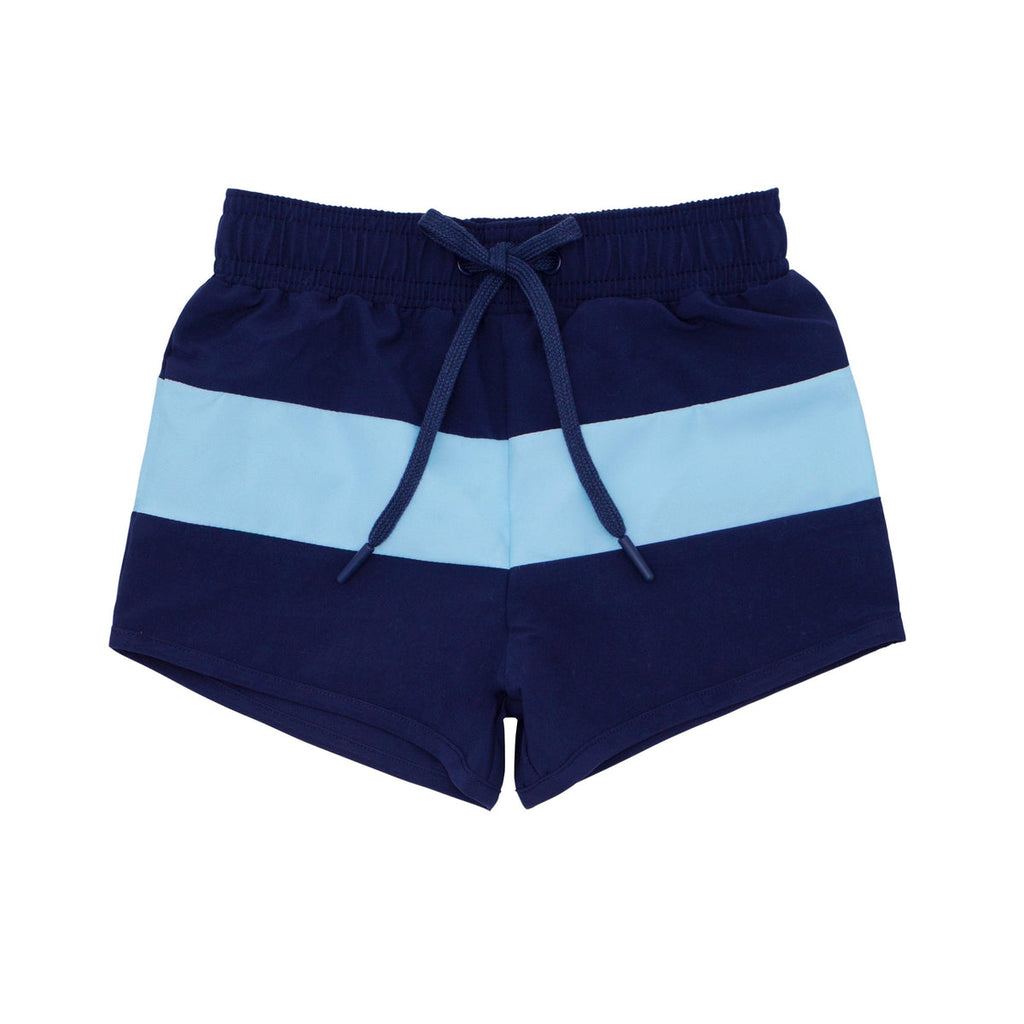 Boys navy swim trunks 2025