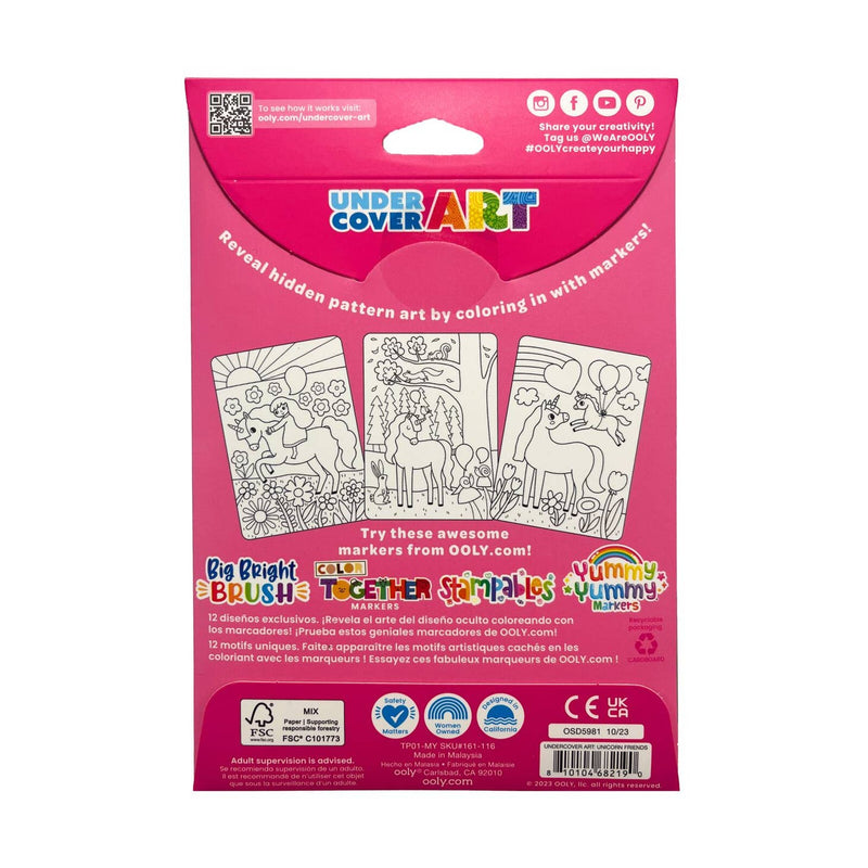 Ooly Undercover Art Hidden Patterns Coloring Activity - Unicorn