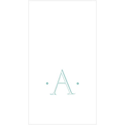 Caspari Single Initial Guest Towels - A