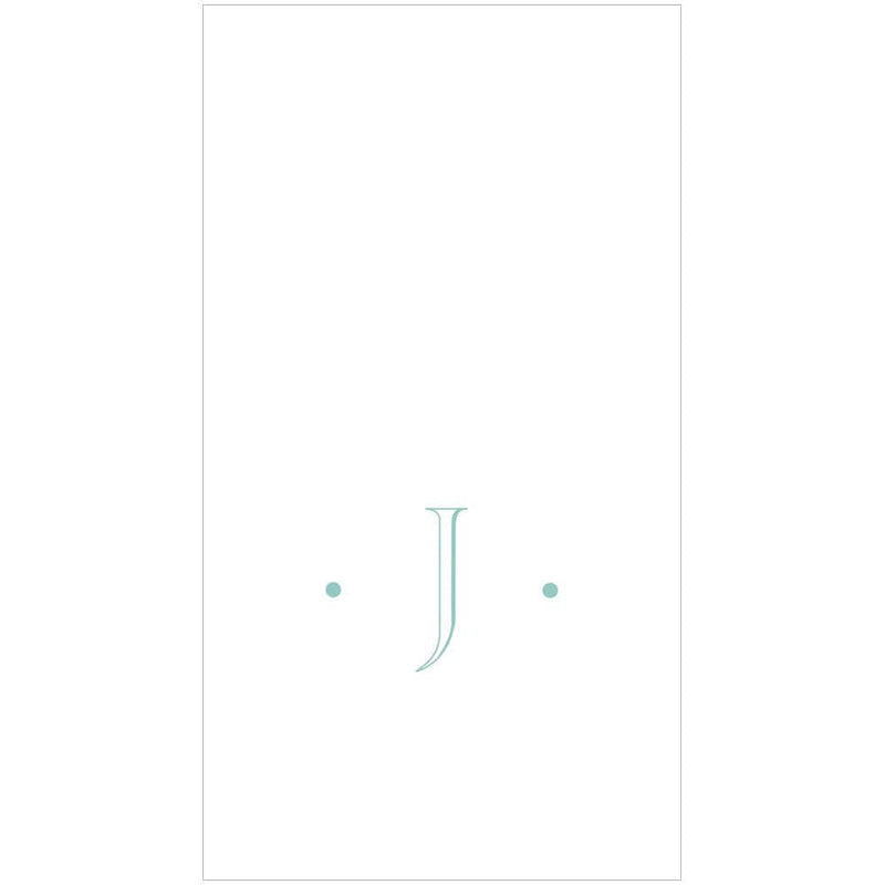 Caspari Single Initial Guest Towels - J