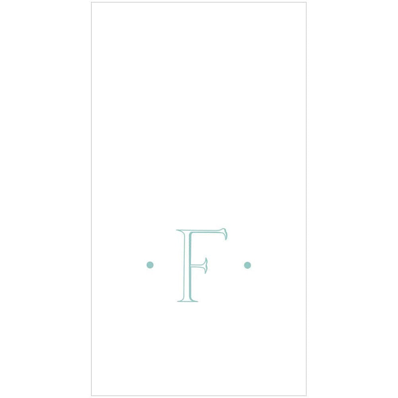 Caspari Single Initial Guest Towels - F