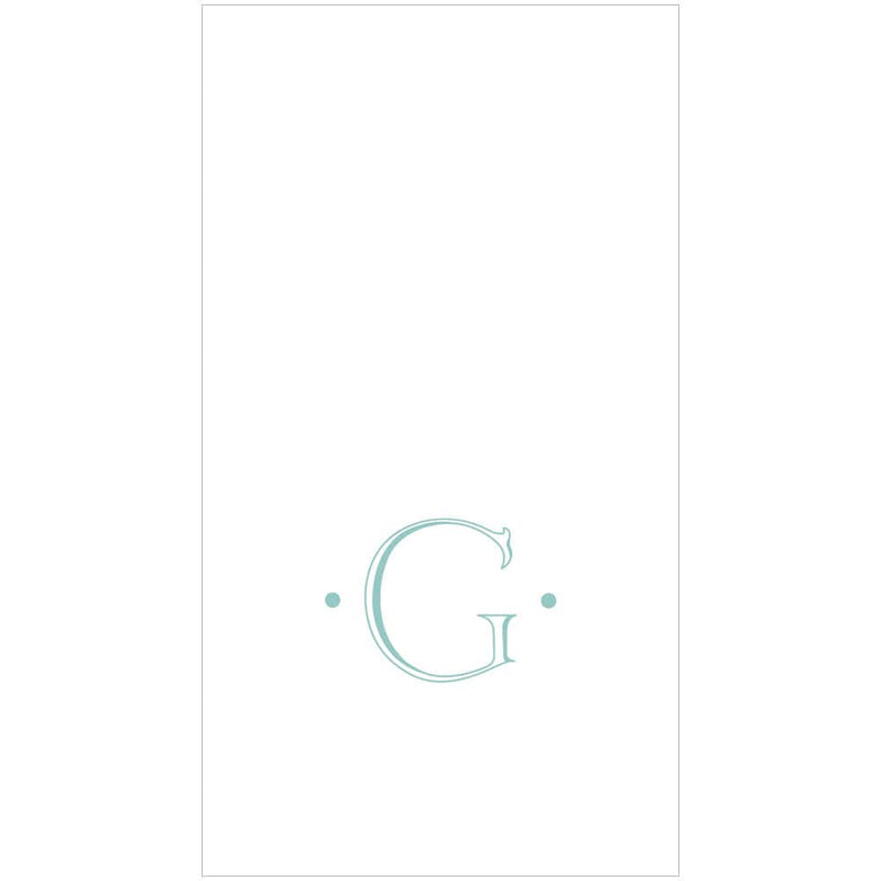 Caspari Single Initial Guest Towels - G