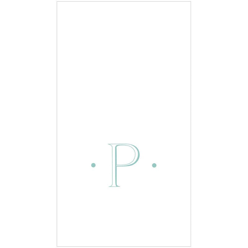 Caspari Single Initial Guest Towels - P