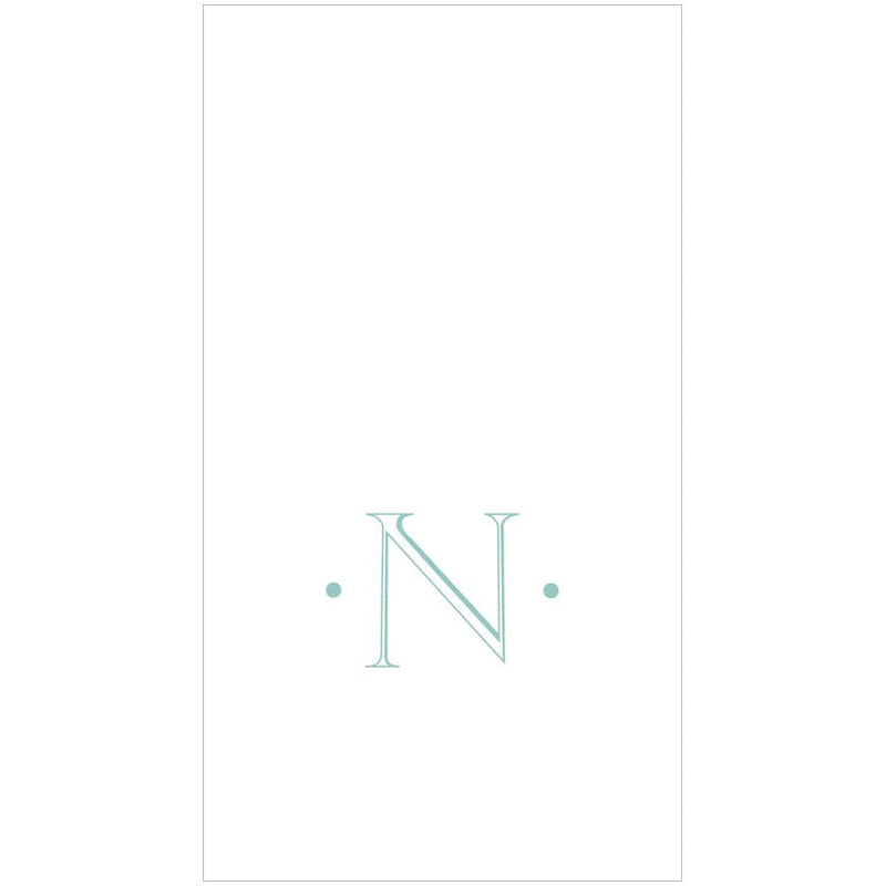 Caspari Single Initial Guest Towels - N