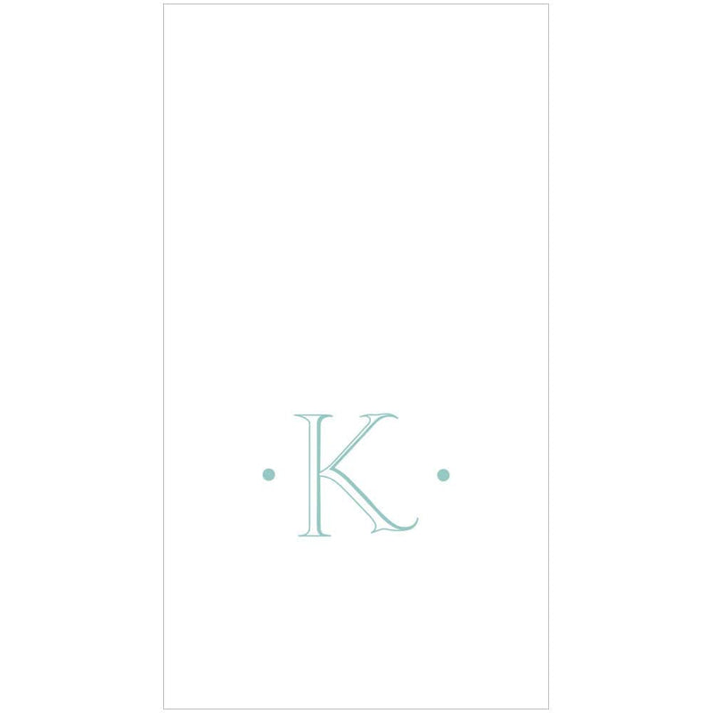 Caspari Single Initial Guest Towels - K