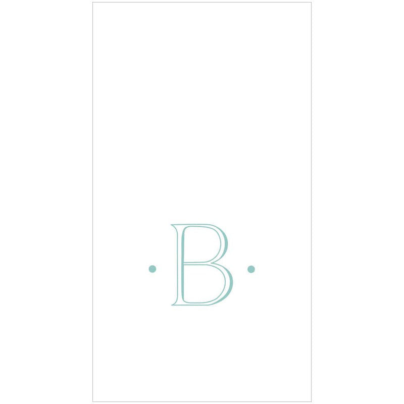 Caspari Single Initial Guest Towels - B