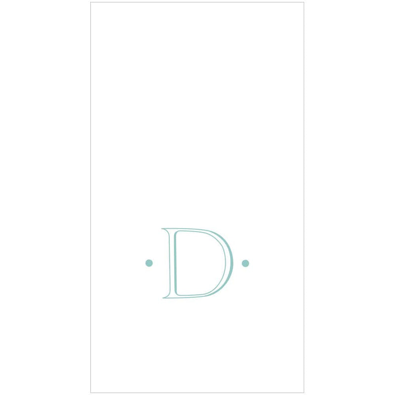 Caspari Single Initial Guest Towels - D