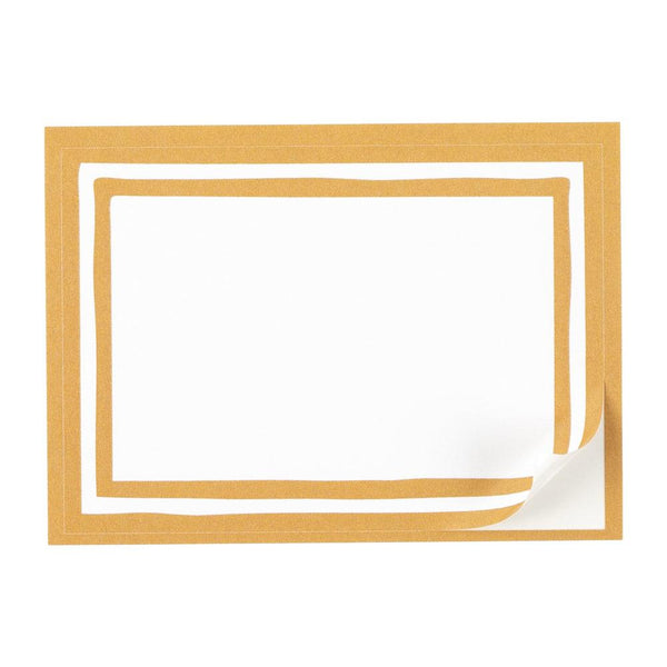 Gold Stripe Border Gift Wrap Stickers