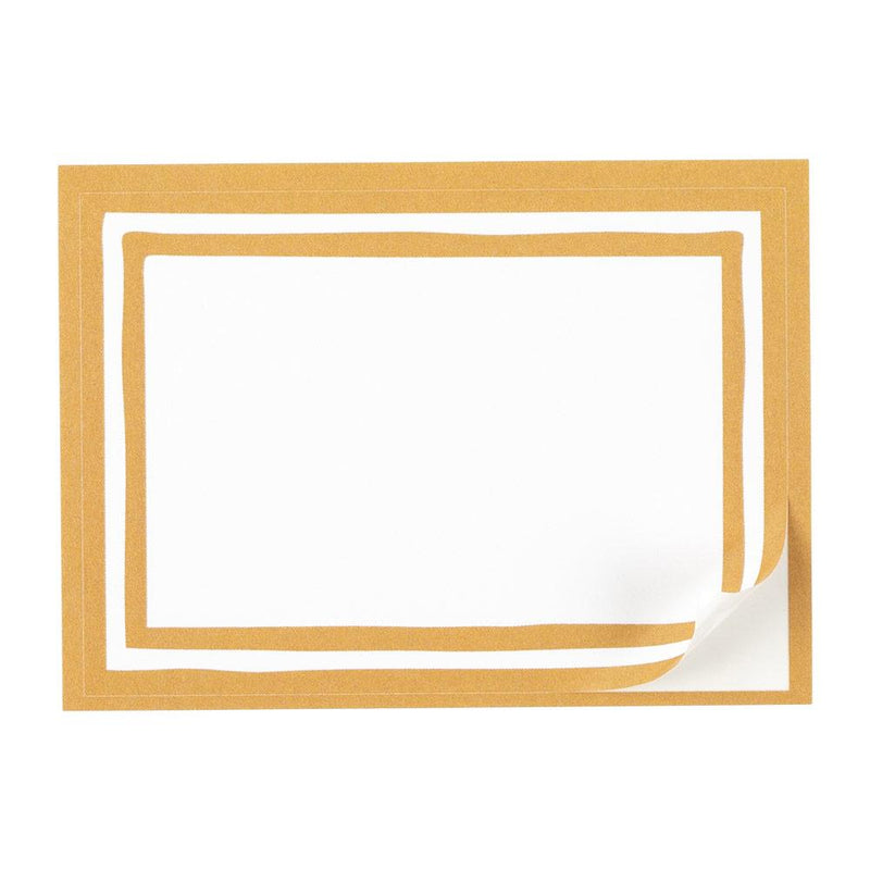 Gold Stripe Border Gift Wrap Stickers